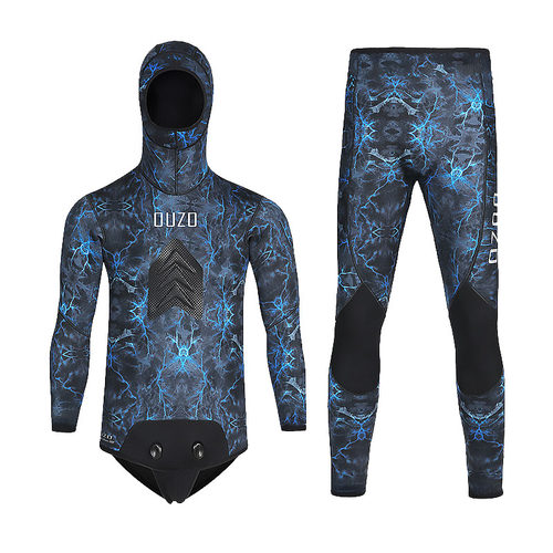 ouzo渔猎服男分体连帽潜水服
