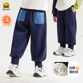 男女童冬加绒加厚裤 子中小童保暖裤 卫裤 洛米兔&小黄鸭童装 运动裤