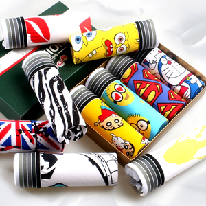 天天特价男士内裤男纯棉卡通平角裤个性潮可爱男生四角内裤头冰丝