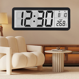 数字电子时钟桌面大屏客厅多功能摆台式 钟表智能挂墙2024新款