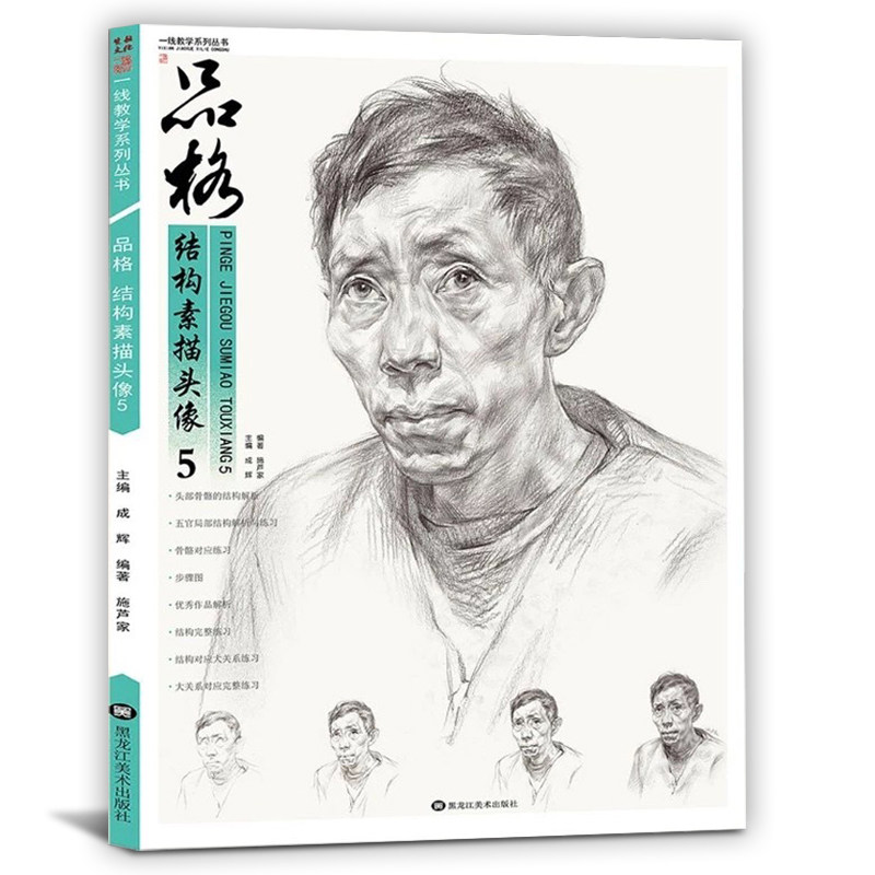 2019品格结构素描头像5一线教学施芦家头部骨骼局部五官解析人像半身