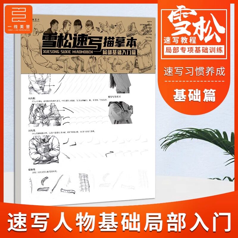 雪松速写描摹本 局部基础入门篇 浅印临摹 专项训练讲解详细 人体速写