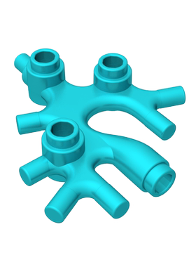 高砖积木零件GDS-90036配件植物茎叶 珊瑚海藻兼容小颗粒拼插散件