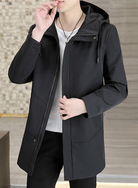 智快鱼官方旗舰店男装木三福夹克31190春秋款男青年休闲稳重中长