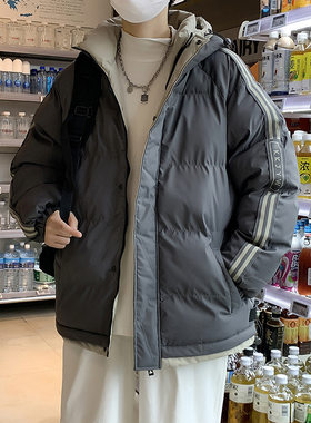 智快鱼官方旗舰店男装木三福冬季羽绒服棉服外套宽松情侣棉袄潮牌