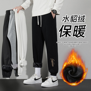 智快鱼官方旗舰店男装木三福宽松休闲裤运动裤加绒加卫裤长裤子