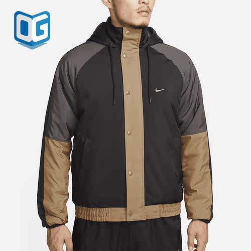 耐克男子运动休闲加厚连帽棉服