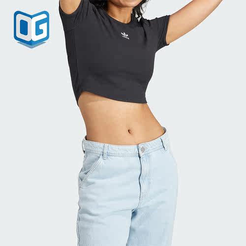 Adidas/阿迪达斯正品三叶草女子运动短款休闲短袖T恤II8057