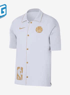 Nike/耐克正品印花字母翻领排扣男子运动短袖衬衫FD0979-100