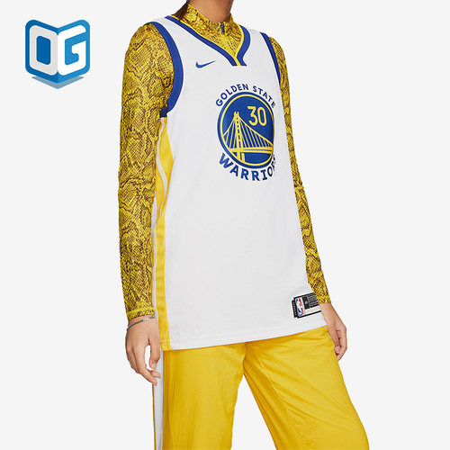 Nike/耐克正品库里勇士队30号男子篮球运动球衣AV4945-101