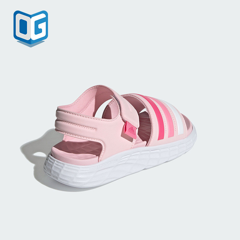 Adidas/阿迪达斯专柜夏季新款大童防滑运动休闲沙滩凉鞋ID3534,童鞋/婴儿鞋/亲子鞋,凉鞋,淘宝优惠券,粉丝福利购,淘宝优惠卷