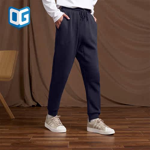 Adidas/阿迪达斯正品2022新款男士加绒保暖束脚长裤HM3284