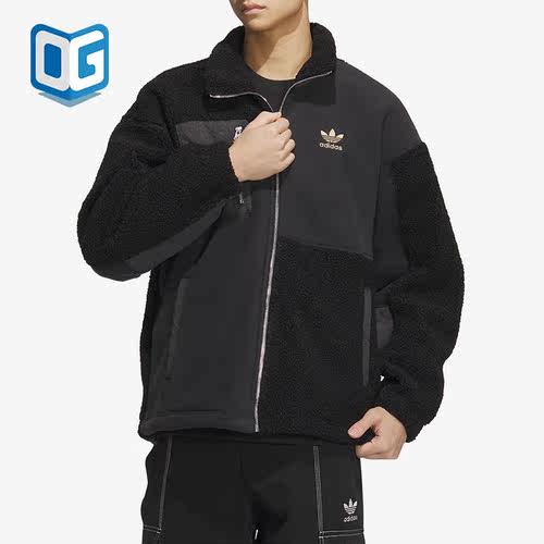 阿迪达斯男子仿羊羔绒运动外套
