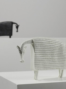 侘寂风抽象马摆件装饰品