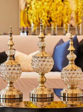 水晶欧式风电视柜样板房创意摆件