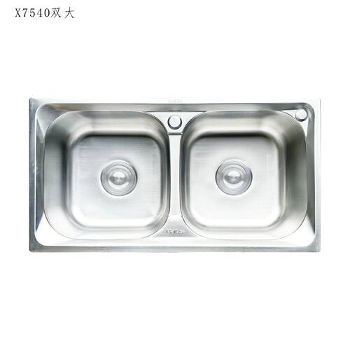 一体成型304不锈钢双槽加厚