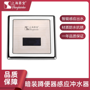 船舶蹲便器冲水器智能大便感应手自动海水双用阀 恩宝手机遥控暗装