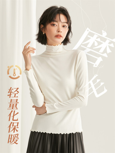 古妃保暖恒温高领简约女士打底衫