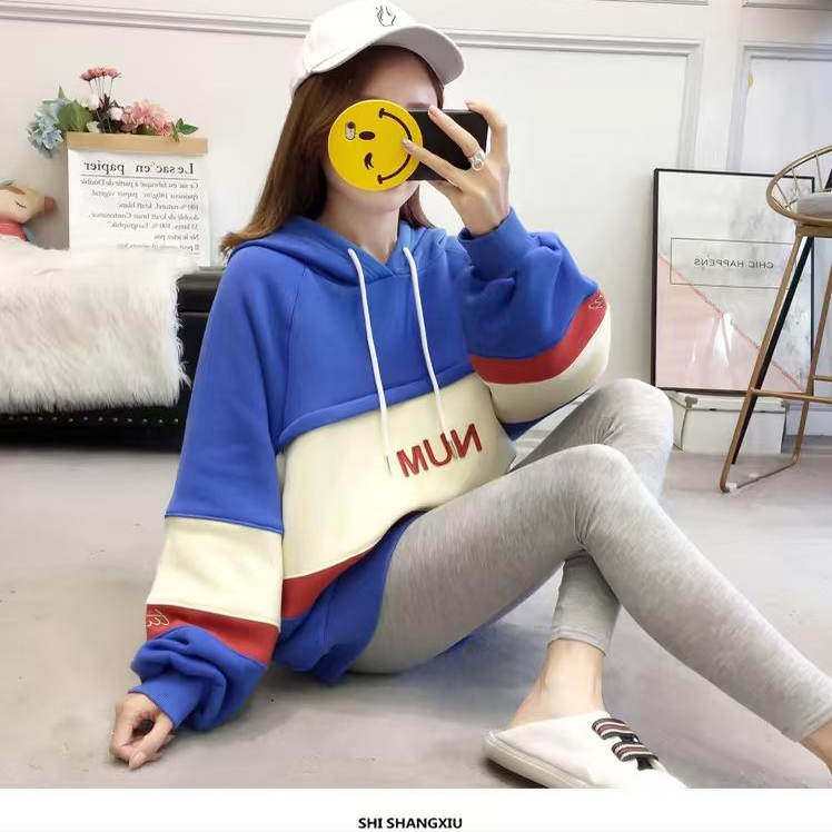 清仓纯棉哺乳卫衣秋冬季宽松慵懒风加绒喂奶上衣产后哺衣外出辣妈