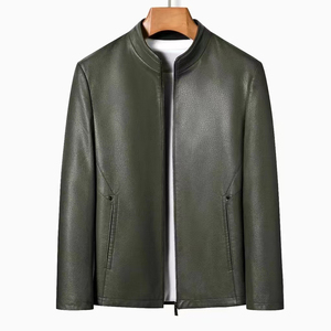 82279-【巴x莉男装】春秋真皮皮衣男士商务休闲小牛皮夹克外套