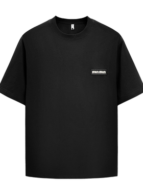 T607-【7A级抗菌】【mm撤柜】夏季纯棉短袖男士重工刺绣圆领衫