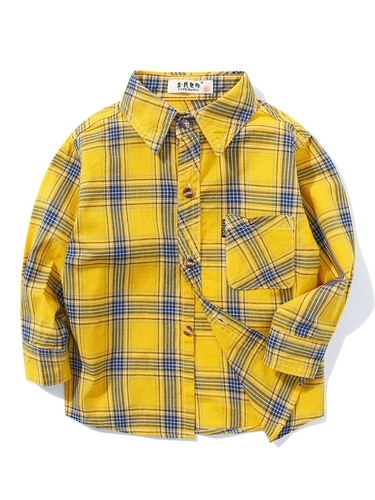 Хлопковая рубашка для мальчиков, детский осенний лонгслив, куртка, подходит для подростков