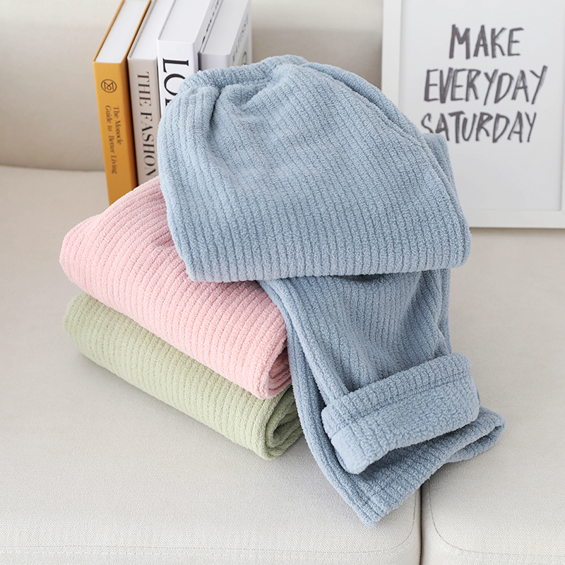 女士睡裤秋冬季加厚珊瑚绒保暖长款可外穿法兰绒大码家居裤暖暖裤