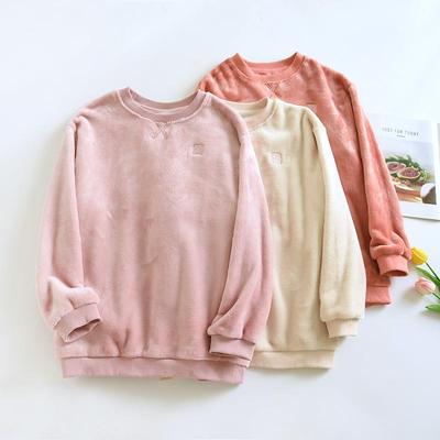 法兰绒套头保暖加厚简约家居服