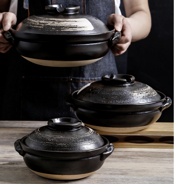 出口日本万古烧砂锅家用煲汤锅煲仔饭锅日式砂锅手刷砂锅土锅煮粥