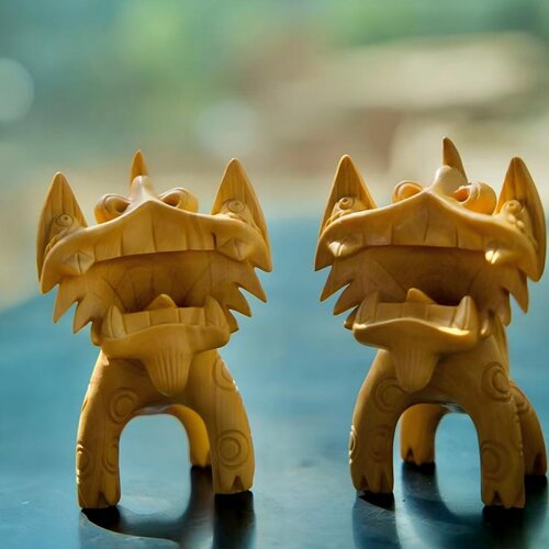 剑川木雕手工雕刻瓦猫桌面摆件