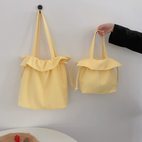 Брендовая желтая сумка через плечо, сумка на одно плечо, на шнурках