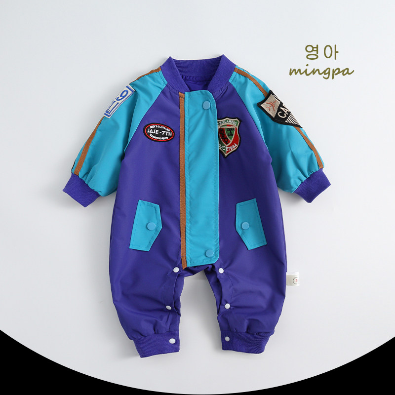 2025新款婴儿衣服帅气春秋季连身衣/爬服/哈衣