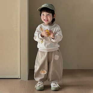 婴儿春季套装男宝宝春装分体两件套帅气洋气一周岁男童可爱衣服2