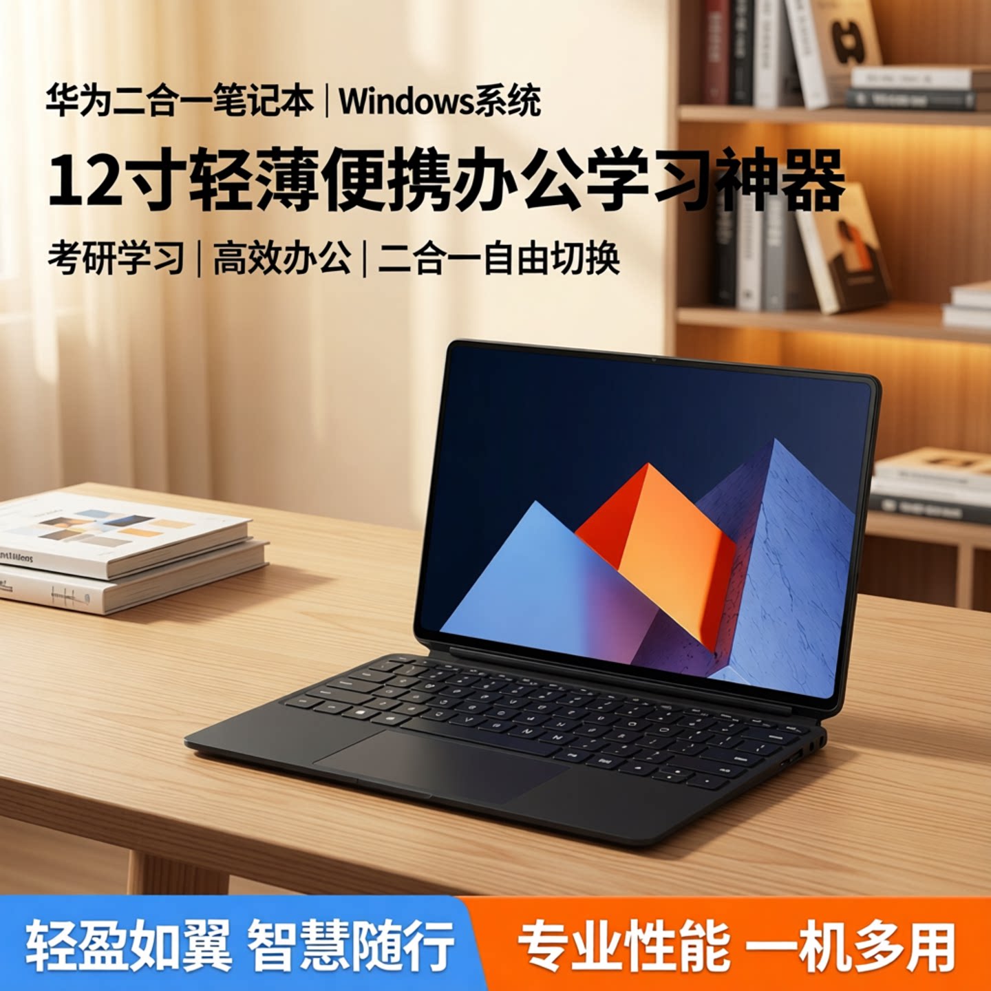 12寸华为windows系统笔记本平板电脑二合一轻薄便携办公考研学习
