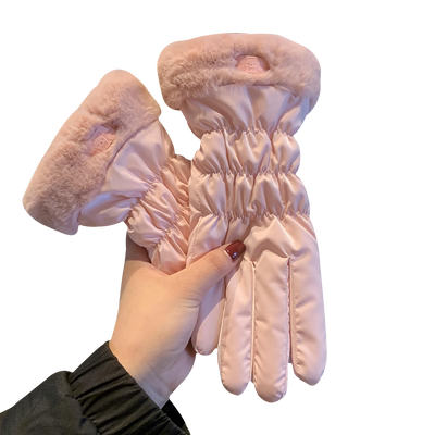 手套冬季女保暖韩版可爱触屏