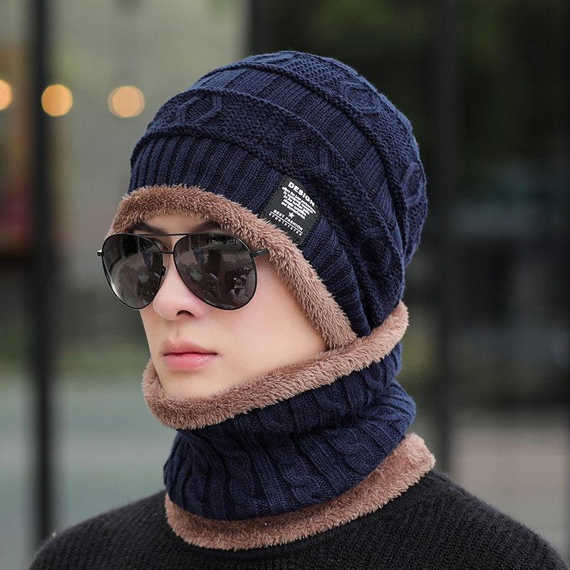 帽子围脖两件套      加厚防寒保暖防风护耳