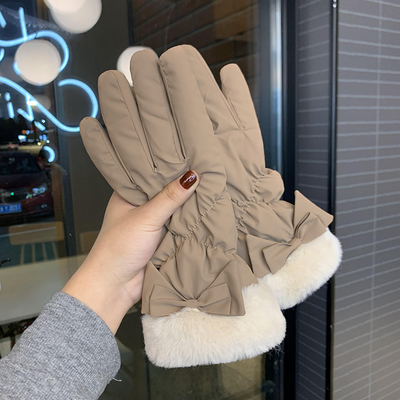 手套女冬季滑雪骑车加厚加绒