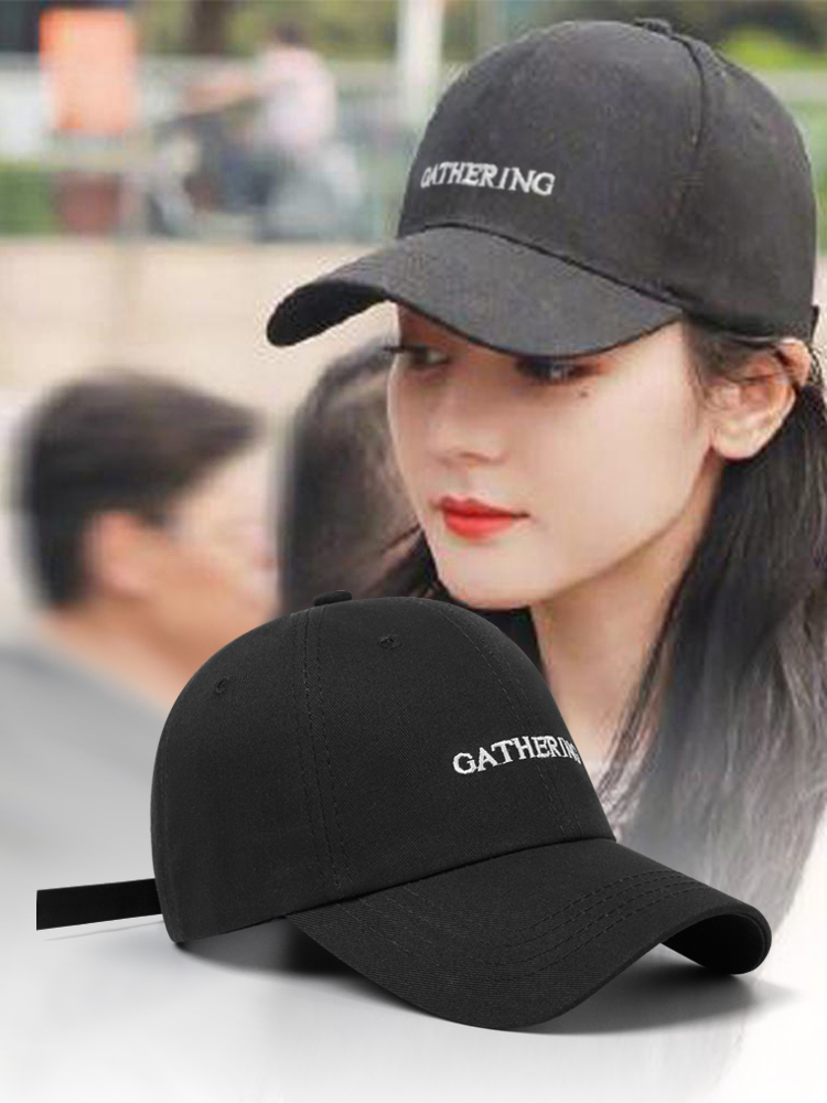 Di Lieba 2024 new duck tongue hat women's spring and summer sunshade sunscreen bent brim to show the face of the small hard top baseball cap