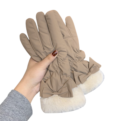 手套女冬季滑雪骑车加厚加绒