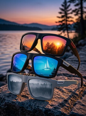 偏光变色太阳镜男士运动户外墨镜