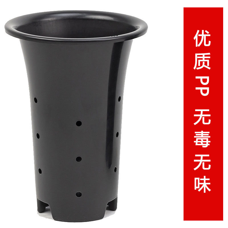 优质PP有侧孔透气兰花花盆