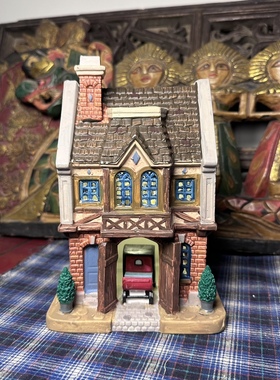 Lemax圣诞发光田园乡村陶瓷小屋桌面vintage复古美式小众城堡