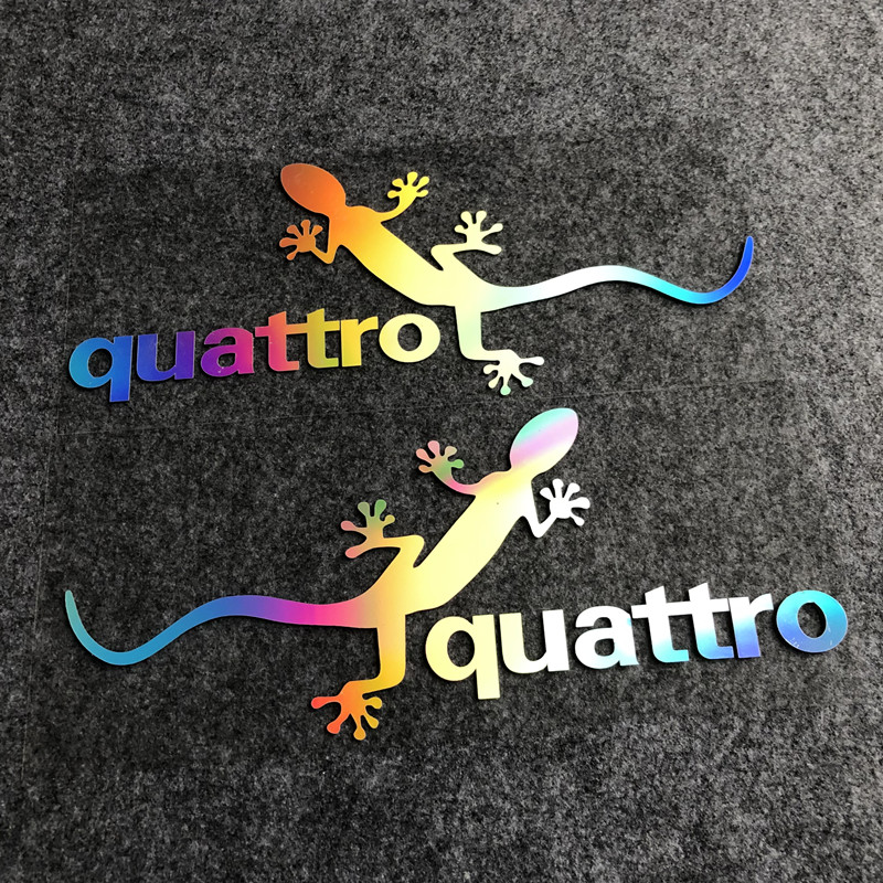 壁虎汽车电动摩托车贴纸 quattro壁虎车贴个性创意遮挡划痕车贴画