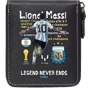 梅西周边阿根廷C罗大学生钱包卡包一体男短款大容量初中高中生潮