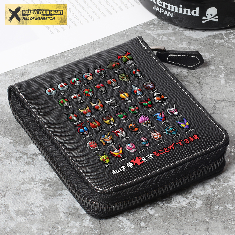 假面骑士动漫周边男学生拉链钱包