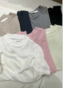 简约圆领后背天丝羊毛短袖 韩版 T恤女 新款 2026春季