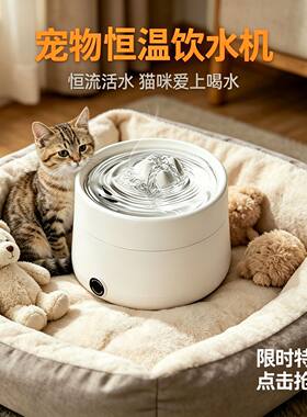 狗狗猫咪恒温喂食器饮水机水碗水盆加热宠物食物呵护肠胃保温用品