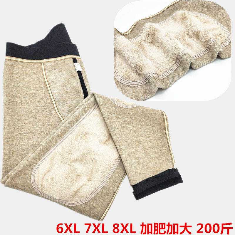 保暖裤男冬季内穿加绒加厚修身加护膝打底裤中老年加肥加大码棉裤
