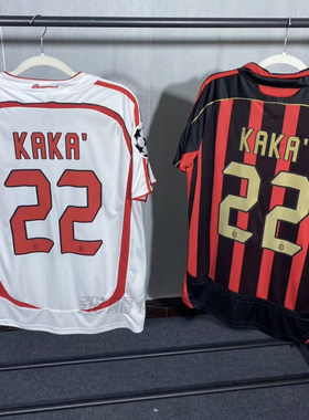 2006-07ac米兰22号卡卡kaka足UETEEY球衣服9号因扎吉复古罗纳尔多