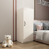 实木板式 单门衣柜儿童衣柜收纳柜现代简约租房经济型立柜窄衣柜